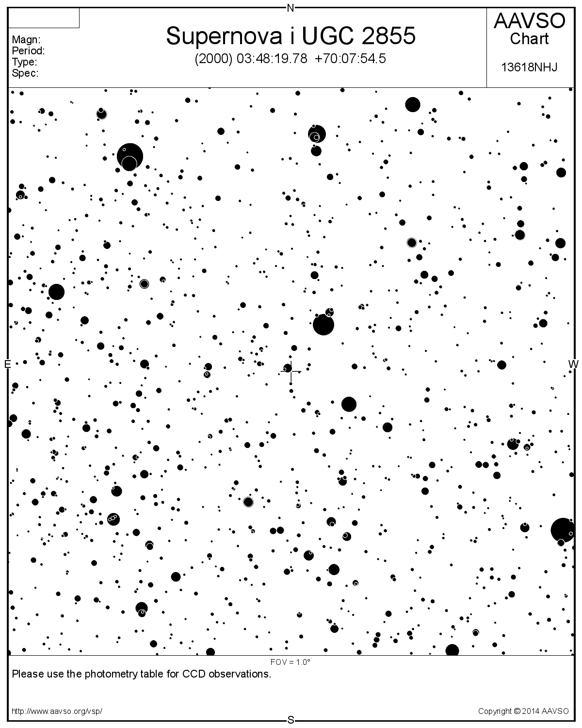 Supernova i UGC 2855. AAVSO.