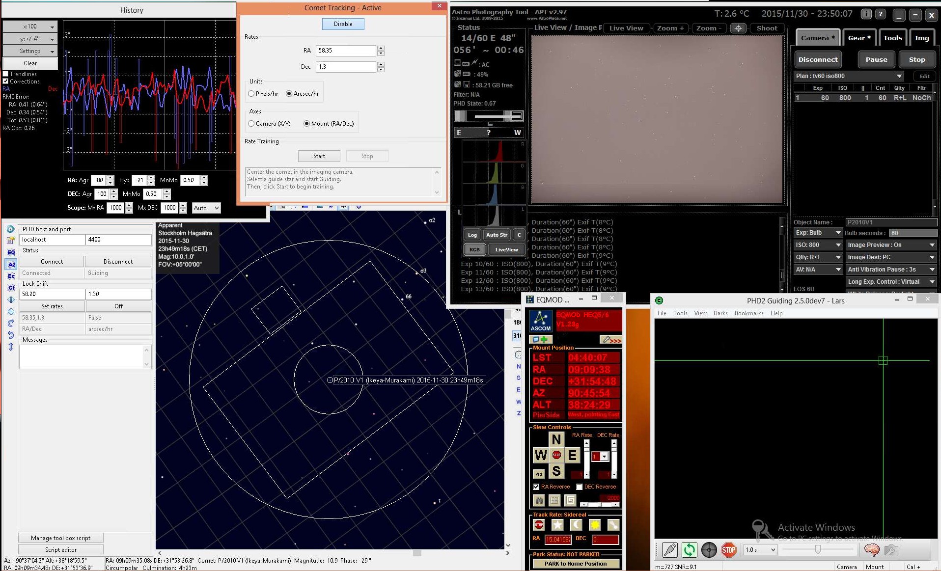 Tracking comet P2010V1 screen.jpg